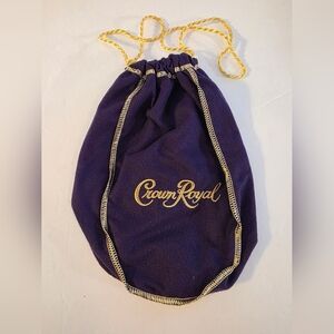 Crown Royal Purple and Gold Drawstring Bag